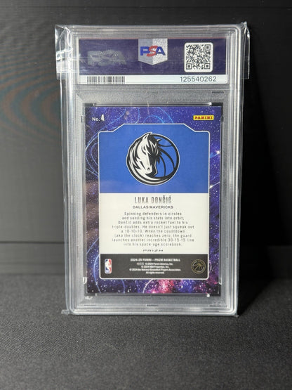 Panini 2024-25 Prizm Deep Space Silver Prizm Luka Dončić #4 Mavericks PSA 101