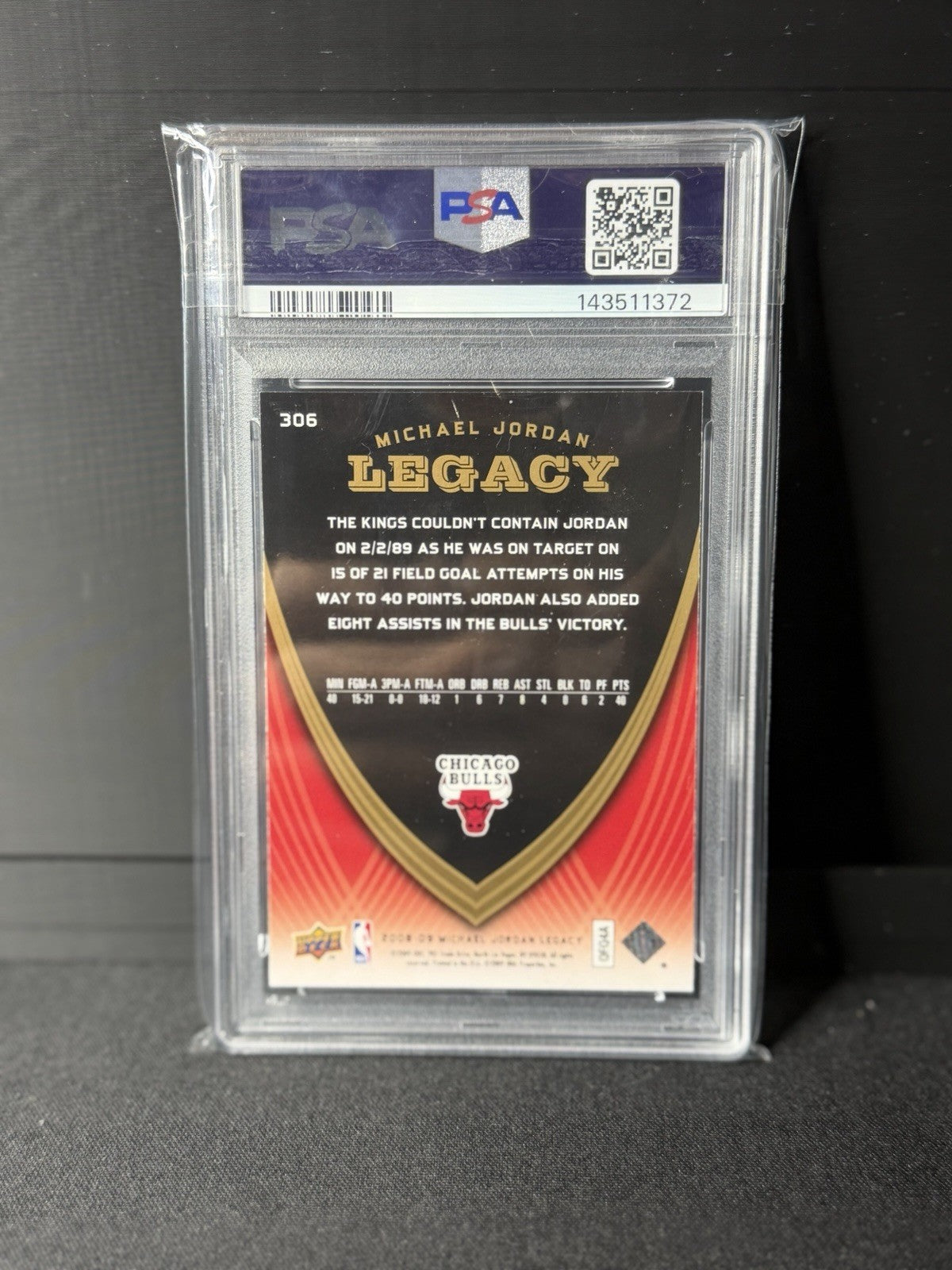 Upper Deck 2008-09 Michael Jordan Legacy Jordan Legacy #306 PSA 9 Bulls1