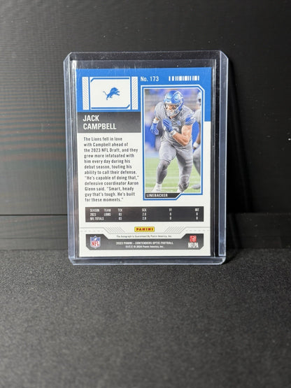 Panini 2023 Contenders Optic Jack Campbell Lions Rookie Ticket Auto #1731