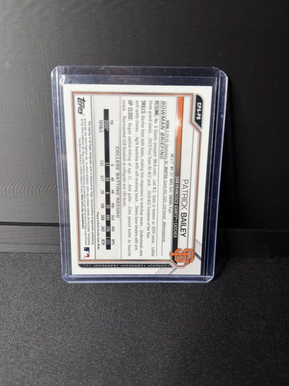 2021 Bowman Chrome AUTO GREEN REFRACTOR SP /99 Patrick Bailey RC #CPA-PB (b3)1