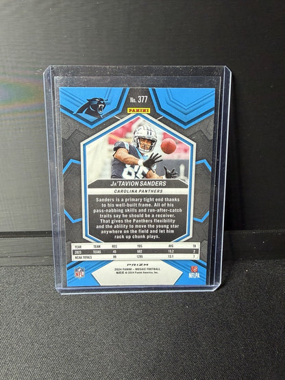 2024 Mosaic Ja'Tavion Sanders red sparkle RC Rookie #377 Carolina Panthers NFL1