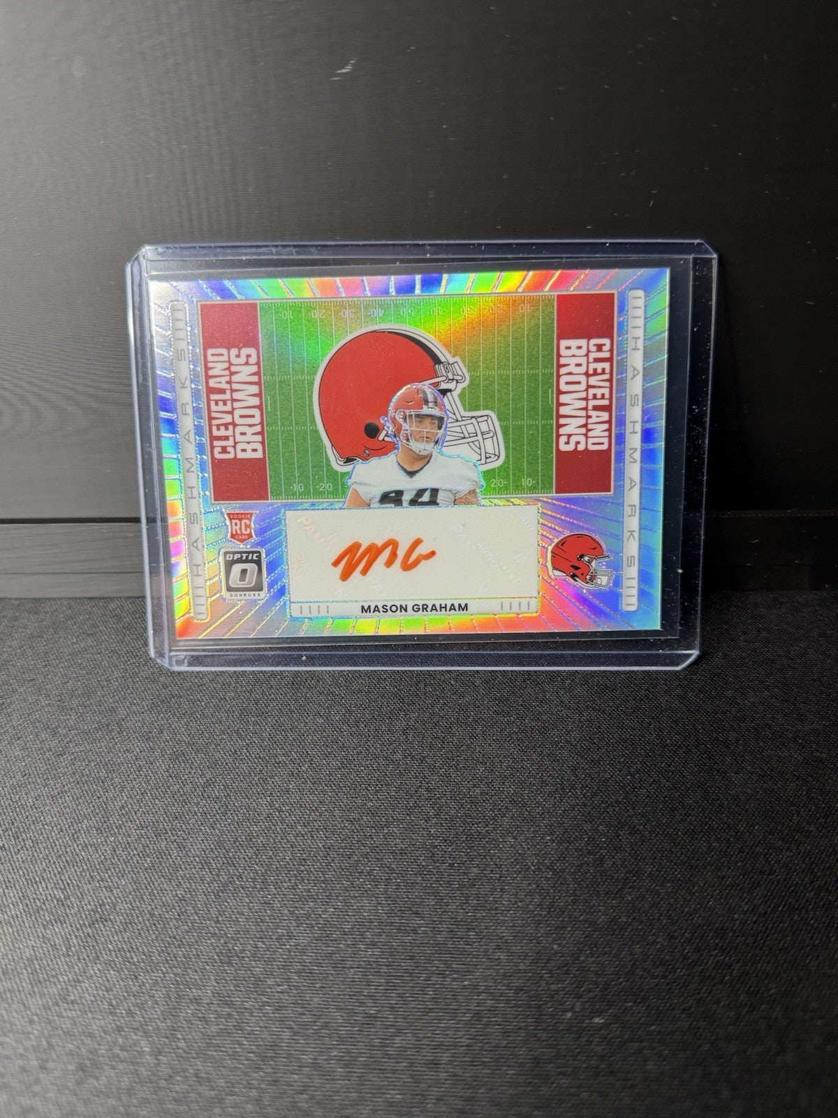 2025 Panini Donruss Optic - Hash Marks Mason Graham #HM-MG Orange Ink0