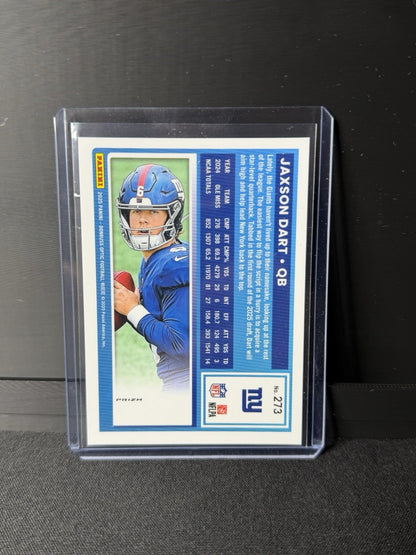 2025  Donruss Optic - Rated Rookie Jaxson Dart #273 Purple Shock Prizm (RC)1