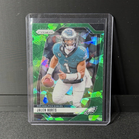 Panini Prizm 2024 Jalen Hurts Green Ice Prizm #231 Philadelphia Eagles0