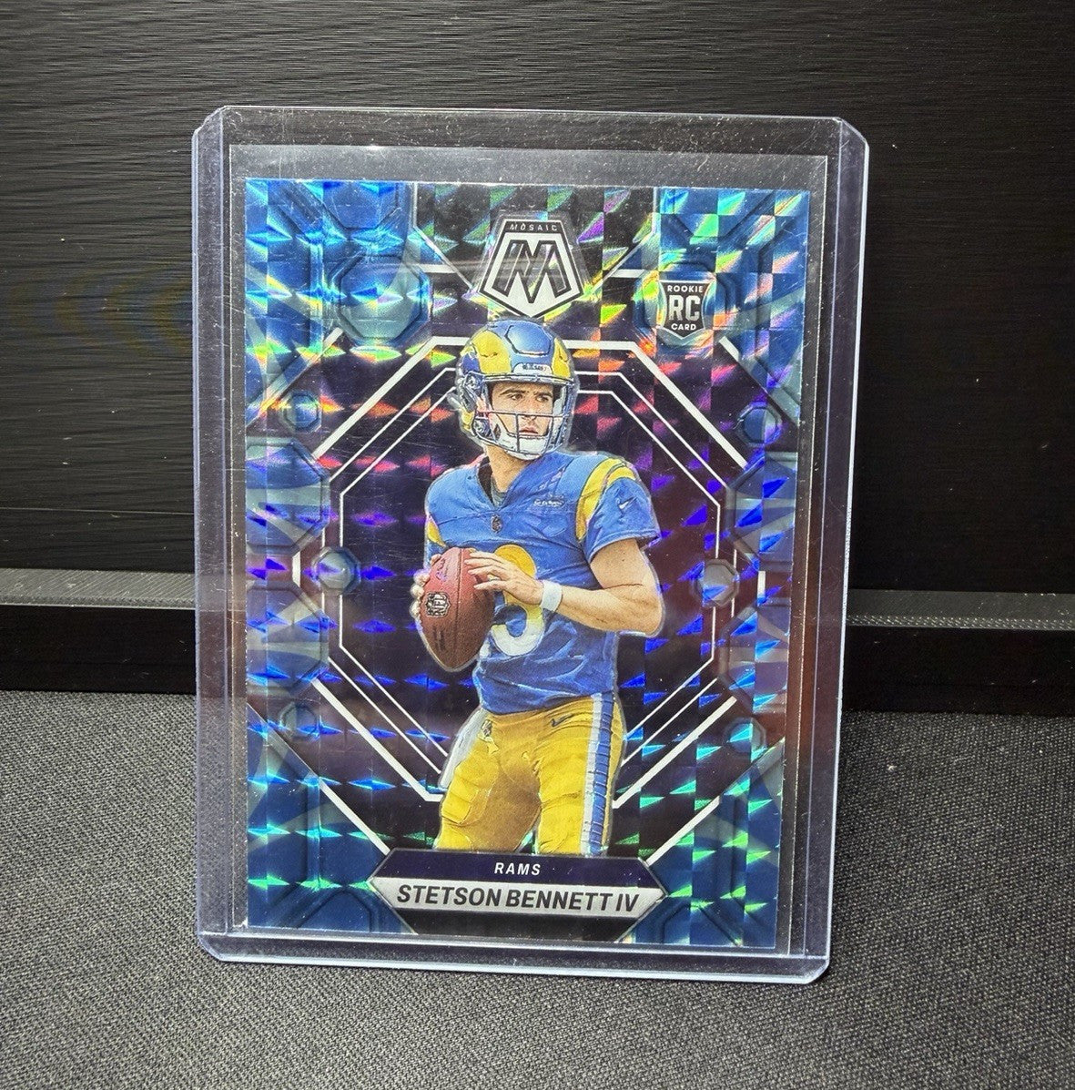 Panini 2023 Mosaic Stetson Bennett IV blue mosaic #362 Rookie NFL Debut LA Rams0