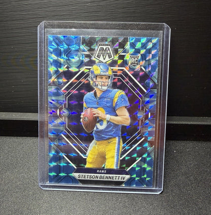Panini 2023 Mosaic Stetson Bennett IV blue mosaic #362 Rookie NFL Debut LA Rams0