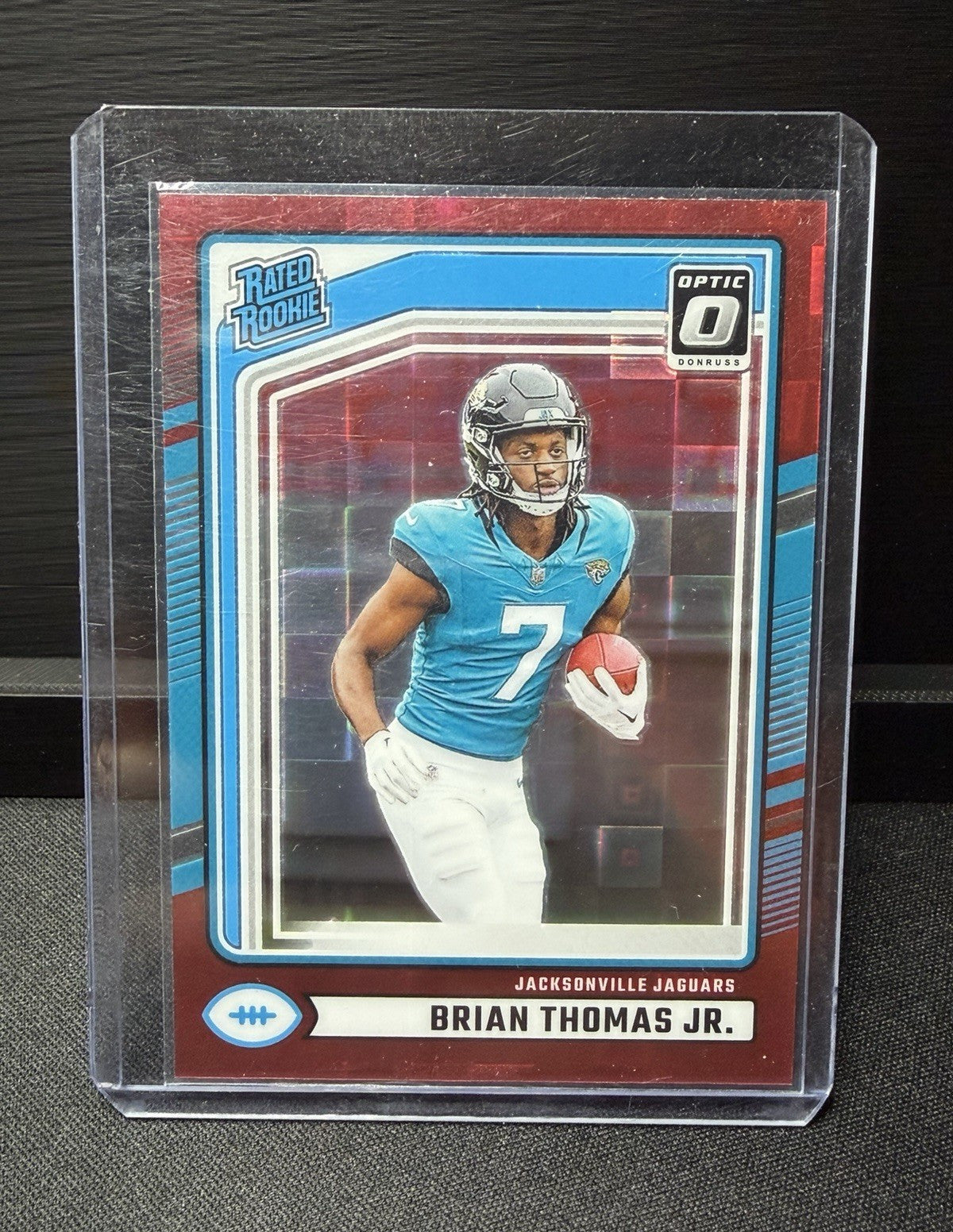 2024 Donruss Optic Brian Thomas Jr. red Pandora  Rated Rookie Prizm #313 Jaguars0