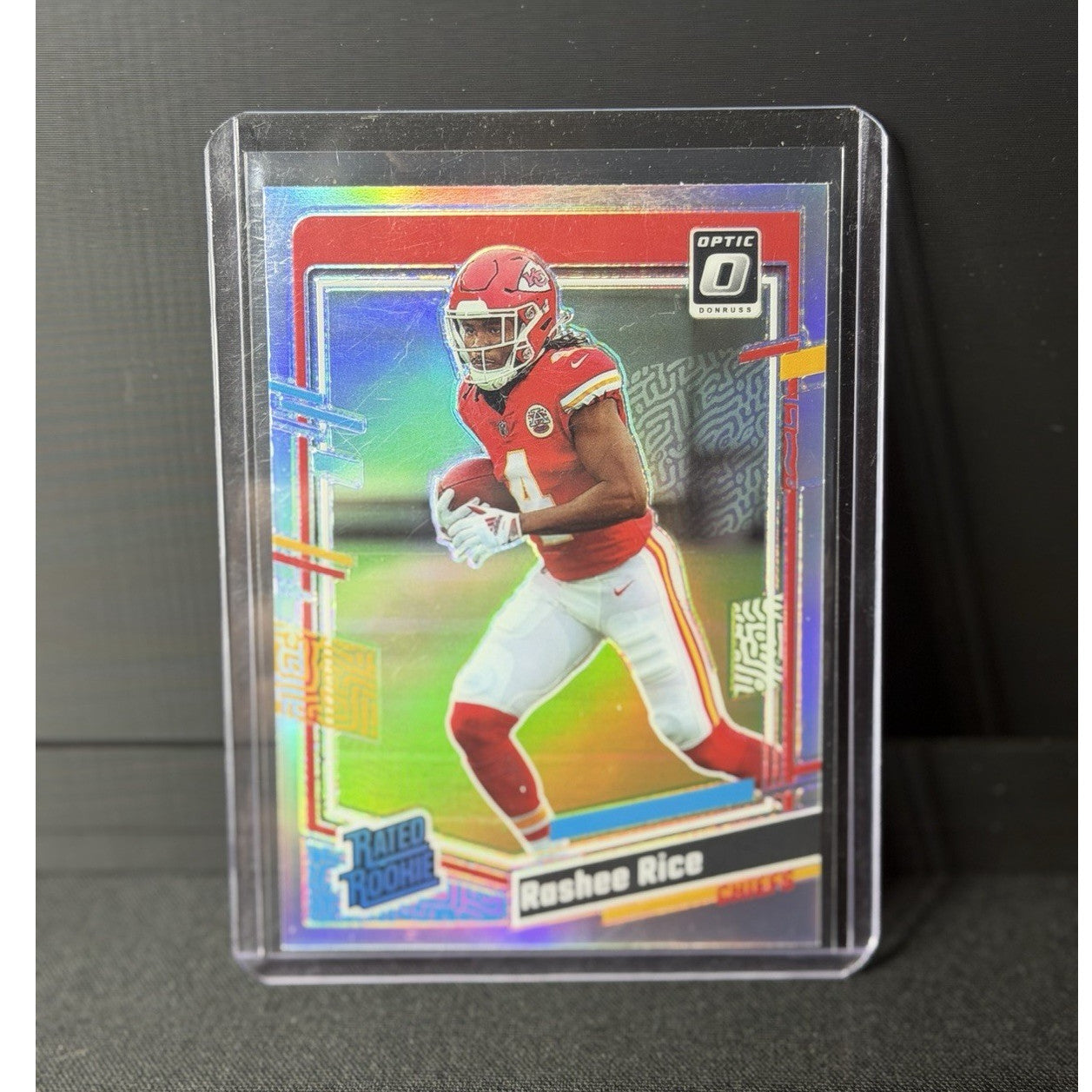 Panini 2023 Donruss Optic Rated Rookie holo Prizm Rashee Rice #257 Chiefs NFL0