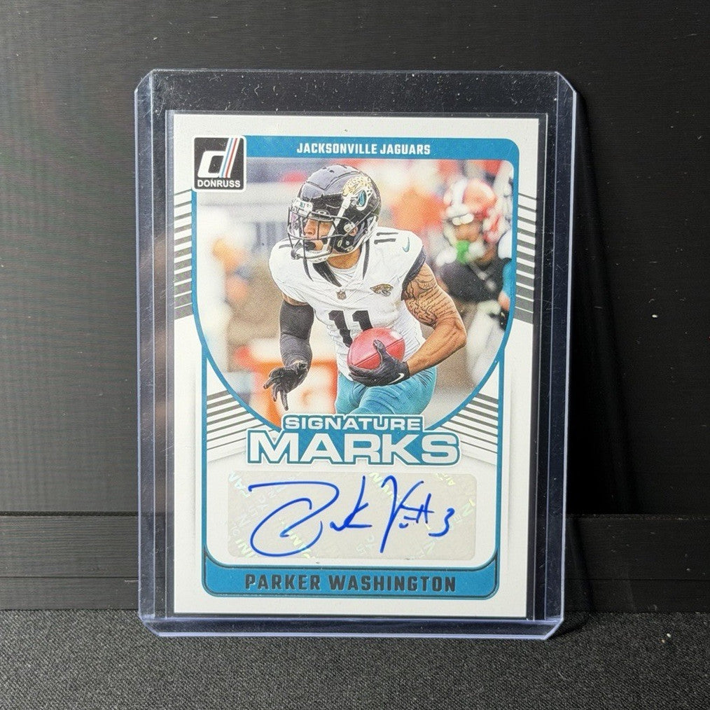 Panini 2024 Donruss Signature Marks Parker Washington #SMA-PWA Autograph Jaguars0