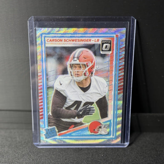 2025 Donruss Optic Carson Schwesinger silver wave  Rated Rookie #217 Wave /3000