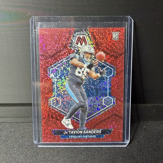 2024 Mosaic Ja'Tavion Sanders red sparkle RC Rookie #377 Carolina Panthers NFL0