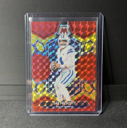 Panini 2024 Mosaic Dak Prescott Choice Fusion Red & Yellow Prizm #57 /800