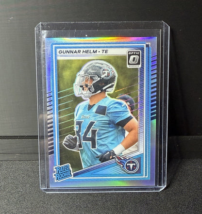  2025 Donruss Optic Gunnar Helm holo Rated Rookie Prizm #294 Titans Football0