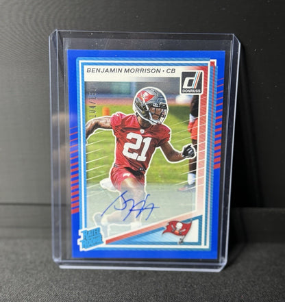 Panini 2025 Donruss Optic Benjamin Morrison Rated Rookie Auto /150 #236 Bucs0
