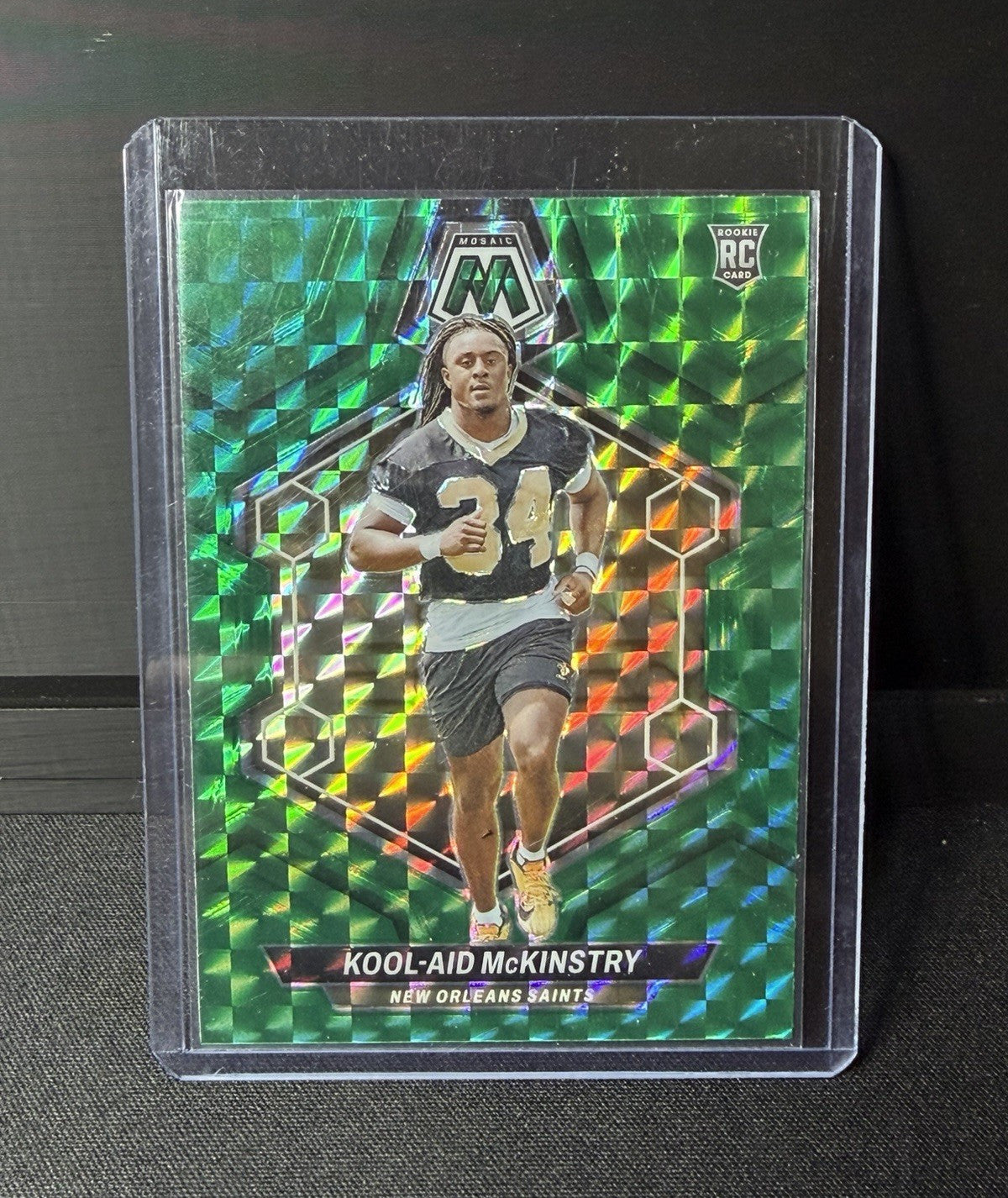  2024 Mosaic Kool-Aid McKinstry green mosaic RC Rookie #341 New Orleans Saints0