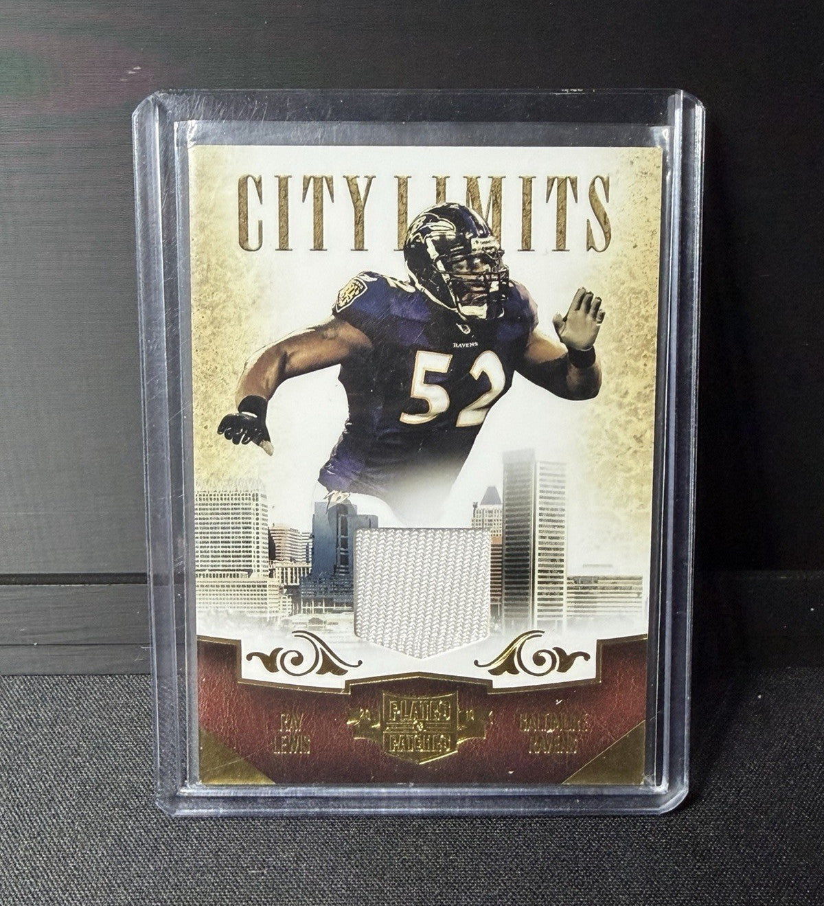 Panini 2010 Plates & Patches Ray Lewis City Limits #13 Ravens  PLAYER WORN!!0
