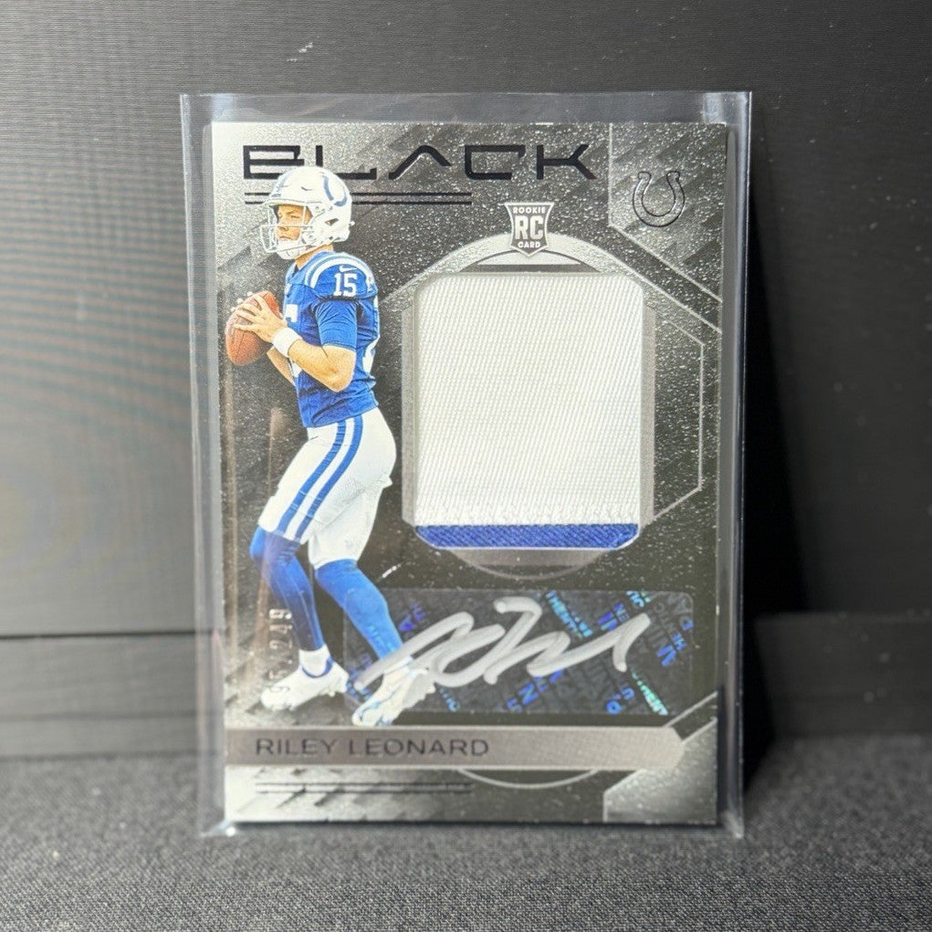 Panini 2025 Black Riley Leonard RC Patch Auto Colts Rookie Patch Autographs /2490