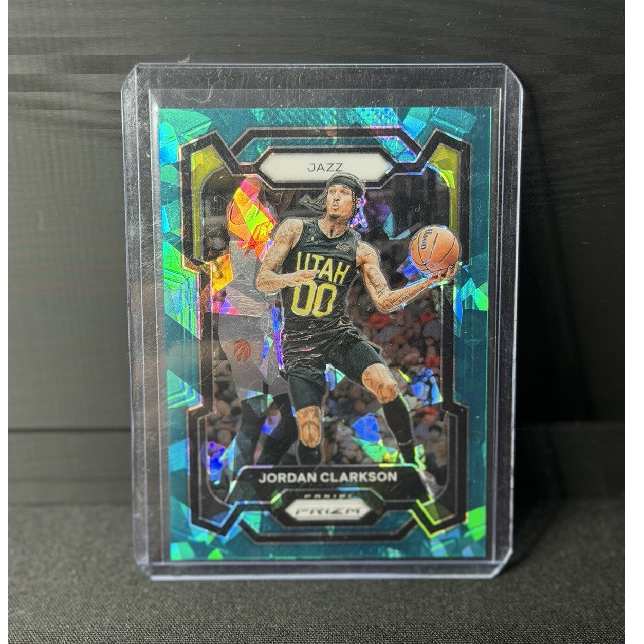 Panini 2023-24 Prizm Teal Ice Prizm Jordan Clarkson #65 Utah Jazz /225 NBA0