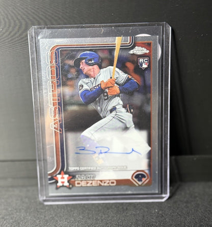 Topps 2025 Chrome Zach Dezenzo Rookie Autographs RC Auto #RA-ZD Astros0