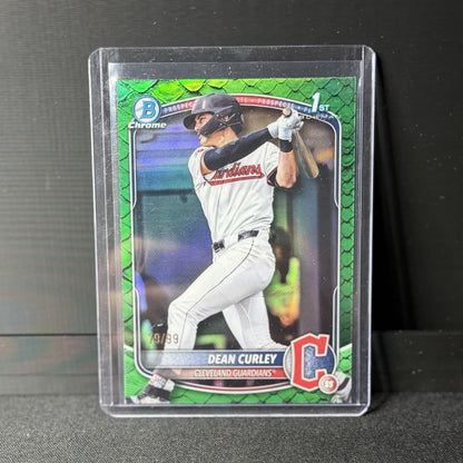 Topps 2025 Bowman Chrome Green Reptilian Dean Curley #BDC-129/99 Guardians Rook…0