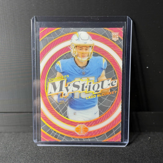 Panini 2024 Illusions Mystique Ladd McConkey Pink /399 RC Insert #170