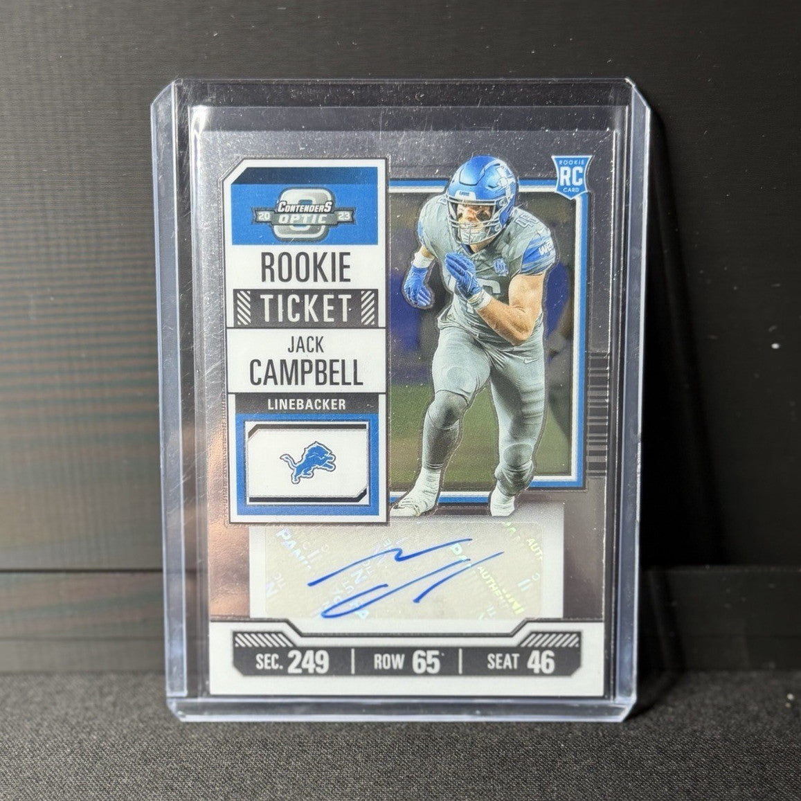 Panini 2023 Contenders Optic Jack Campbell Lions Rookie Ticket Auto #1730