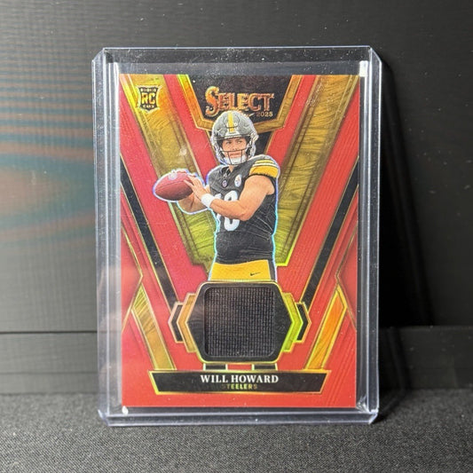 Panini 2025 Select Will Howard Steelers Rookie Swatches Prizm RSW-WHD0