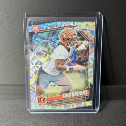 2025 Prizm Tahj Brooks silver scope Rookie Choice Autographs #335 /100 Bengals0