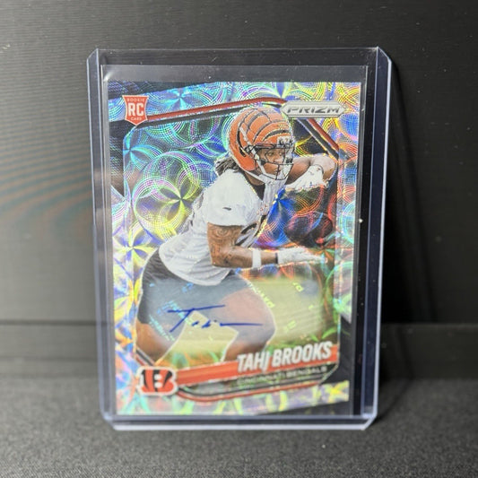 2025 Prizm Tahj Brooks silver scope Rookie Choice Autographs #335 /100 Bengals0