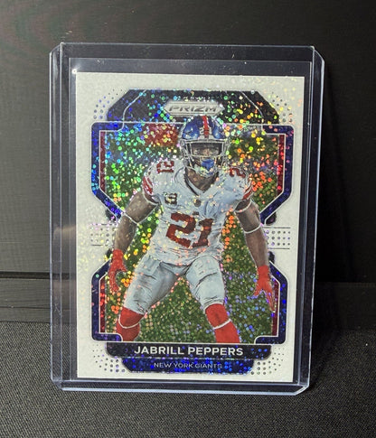 Panini 2021 Prizm Jabrill Peppers white glitter Prizm #235 New York Giants NFL0