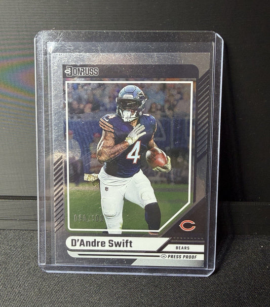 Panini 2024 Donruss D'Andre Swift #184 Press Proof Silver /100 Chicago Bears0