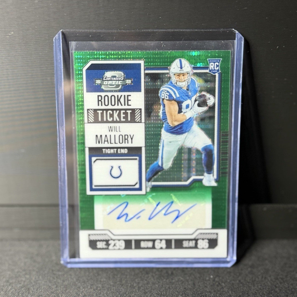 Panini 2023 Contenders Optic Will Mallory RC Auto Green Pulsar Prizm /30 #2040