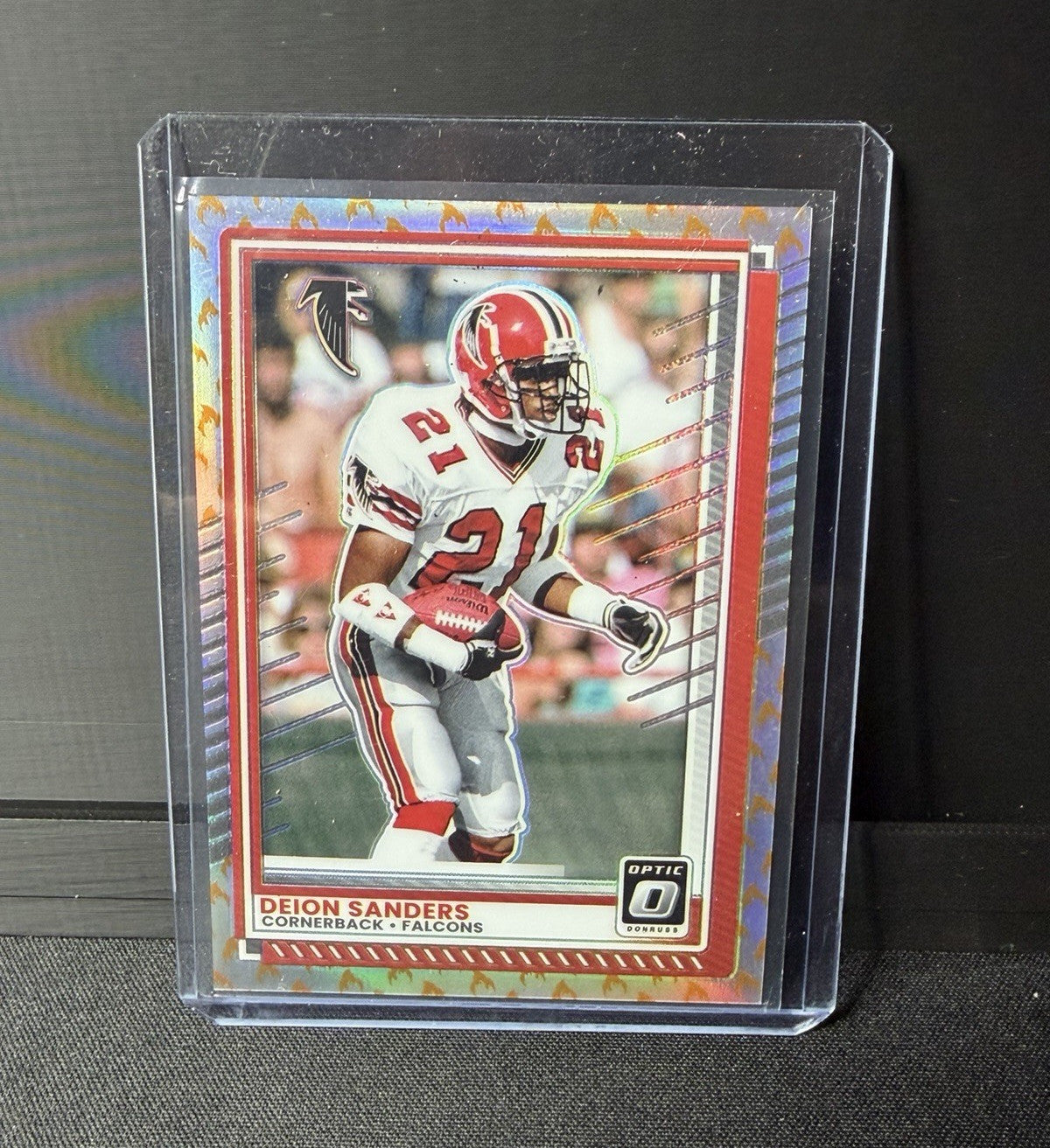 2025 Donruss Optic Deion Sanders fire emoji Prizm Parallel #16 Falcons0