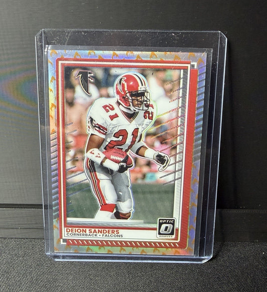 2025 Donruss Optic Deion Sanders fire emoji Prizm Parallel #16 Falcons0